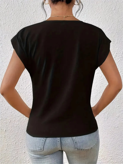 V-Neck Twist Front Top 