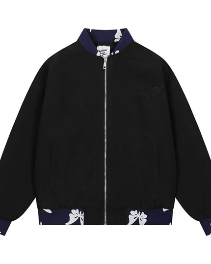 Men's Zip Up Long Sleeve Jacket Black