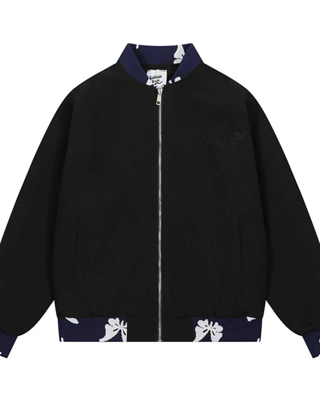 Men's Zip Up Long Sleeve Jacket Black