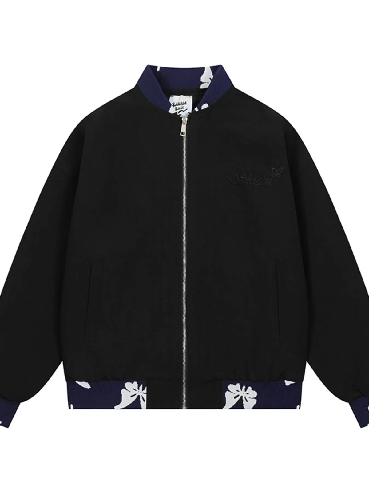 Men's Zip Up Long Sleeve Jacket Black