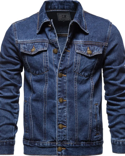 Men's Button Down Long Sleeve Denim Jacket