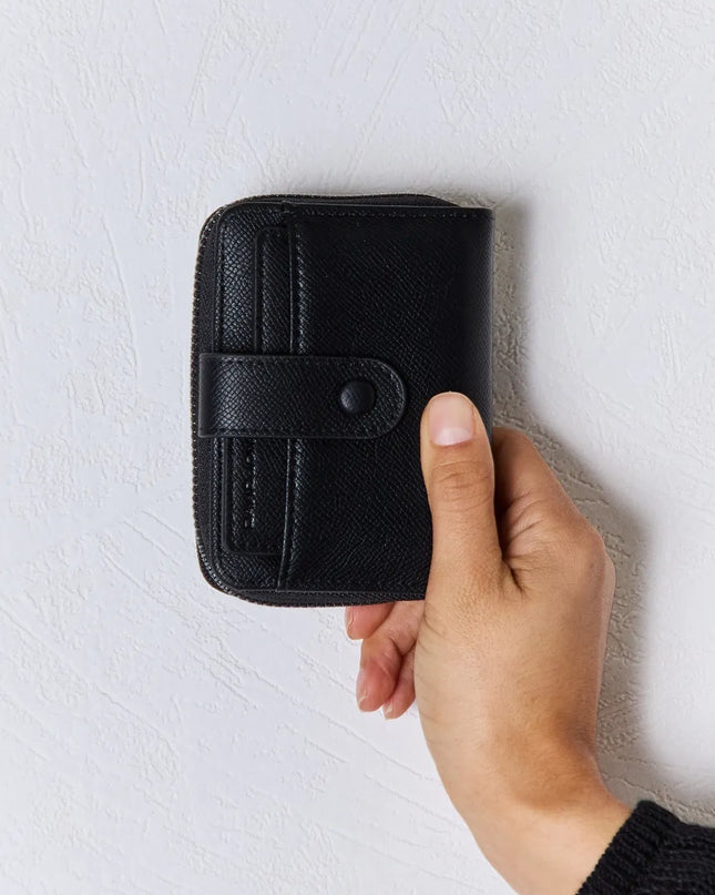 David Jones PU Leather Mini Wallet BLACK One Size