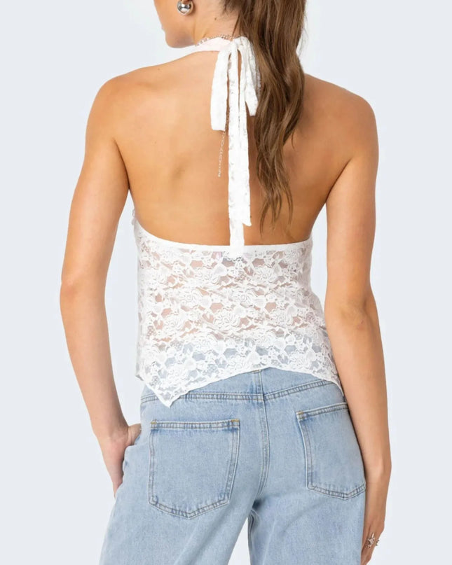 Lace Halter Neck Cami