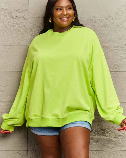 Full Size Round Neck Long Sleeve Sweatshirt