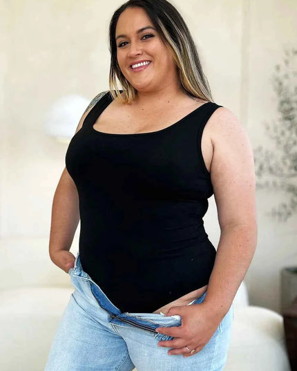 Basic Bae Full Size Square Neck Sleeveless Bodysuit