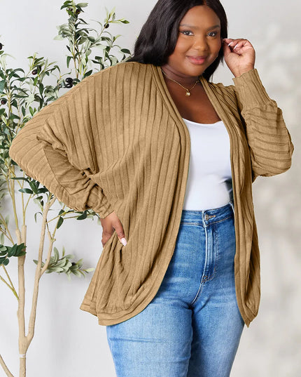 Basic Bae Full Size Ribbed Cocoon Cardigan
