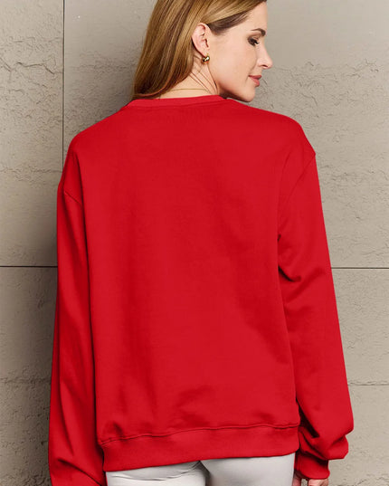 Simply Love Full Size WISHING FOR A SNOW DAY Round Neck Sweatshirt