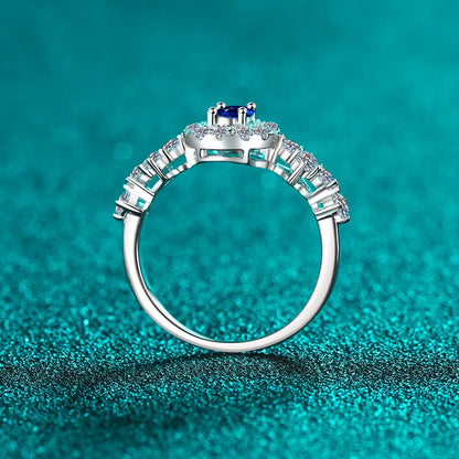 925 Sterling Silver Moissanite Ring 