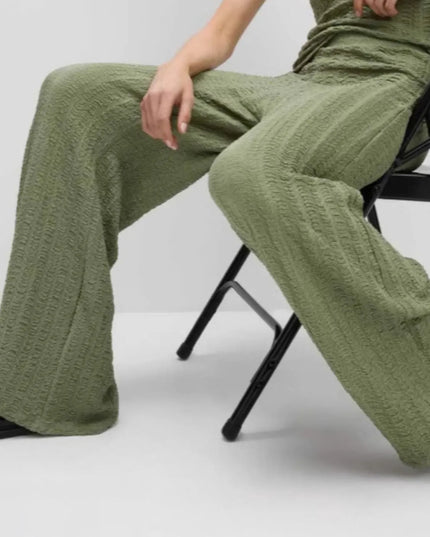 Round Neck Cap Sleeve Top and Pants Set