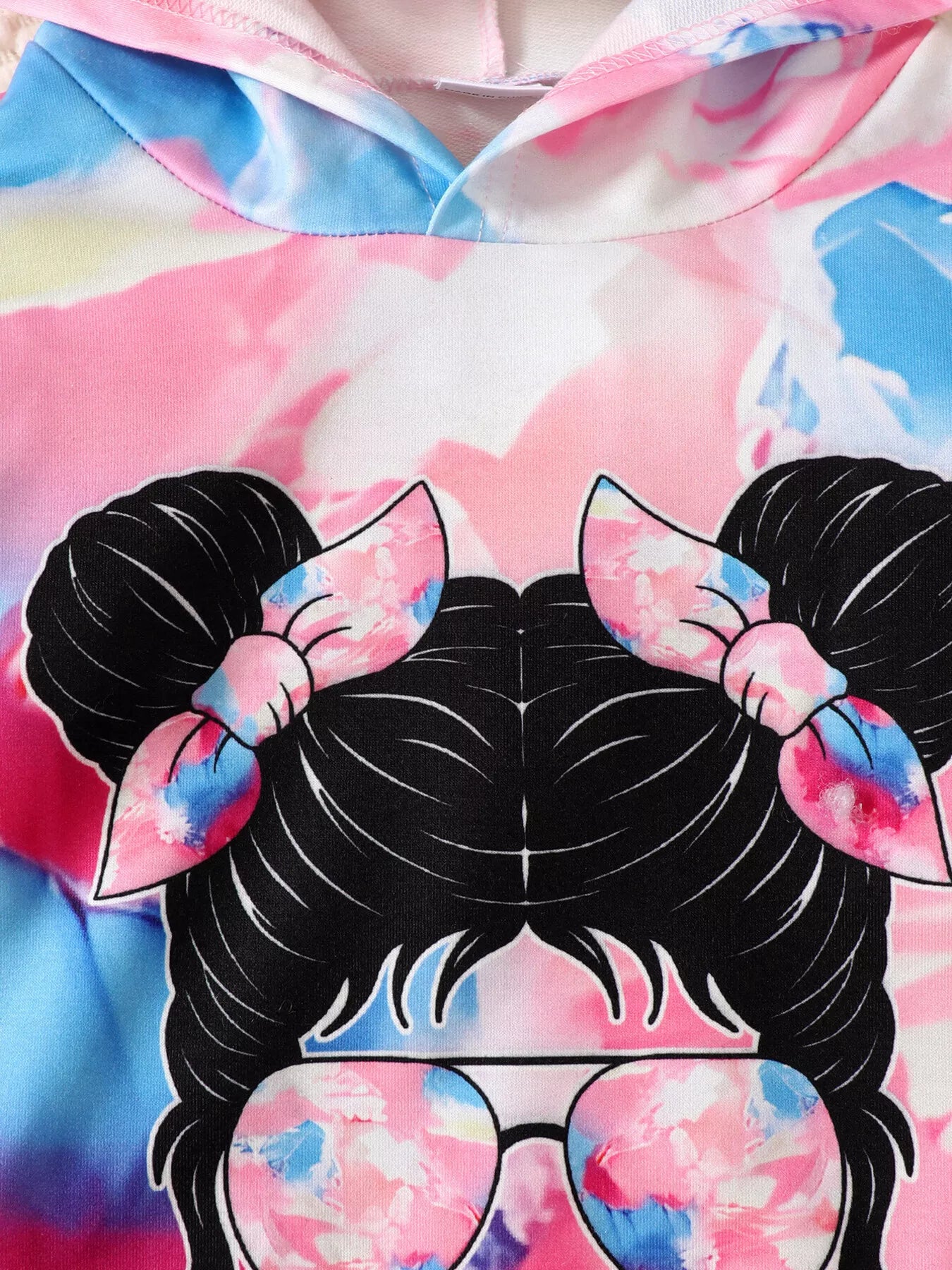 Children's Tie-Dye Graphic Hoodie & Pants Set