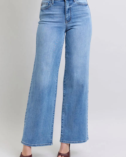 Judy Blue Full Size Wide Leg Jeans with Pockets Medium