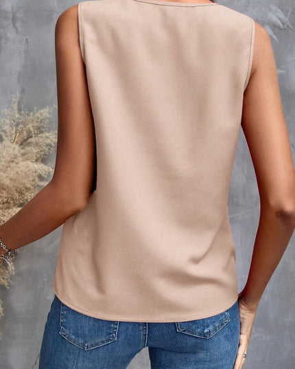 Ruffled V-Neck Tank