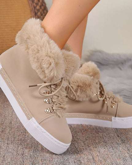 Round Toe Platform Boots