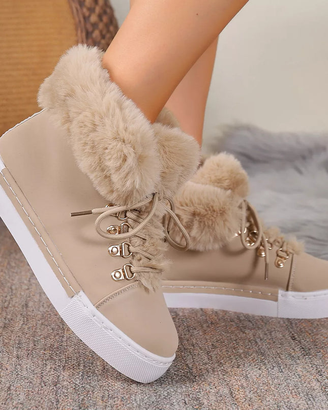 Round Toe Platform Boots