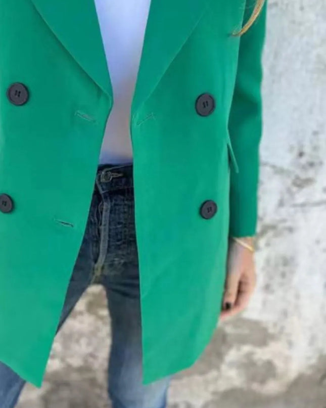 Full Size Collared Neck Long Sleeve Blazer