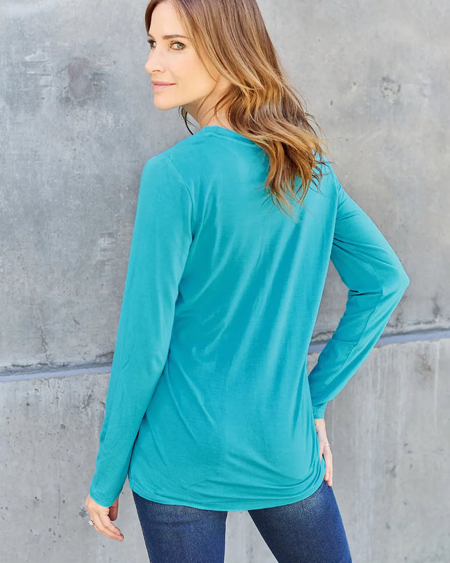 Basic Bae Full Size Round Neck Long Sleeve Top