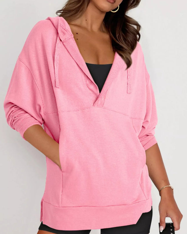 Drawstring Kangaroo Pocket Long Sleeve Hoodie