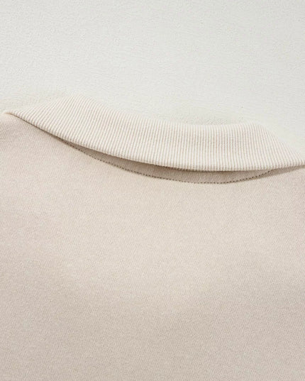 Drop Shoulder Zip Up Jacket and Drawstring Pants Active 2pcs Set