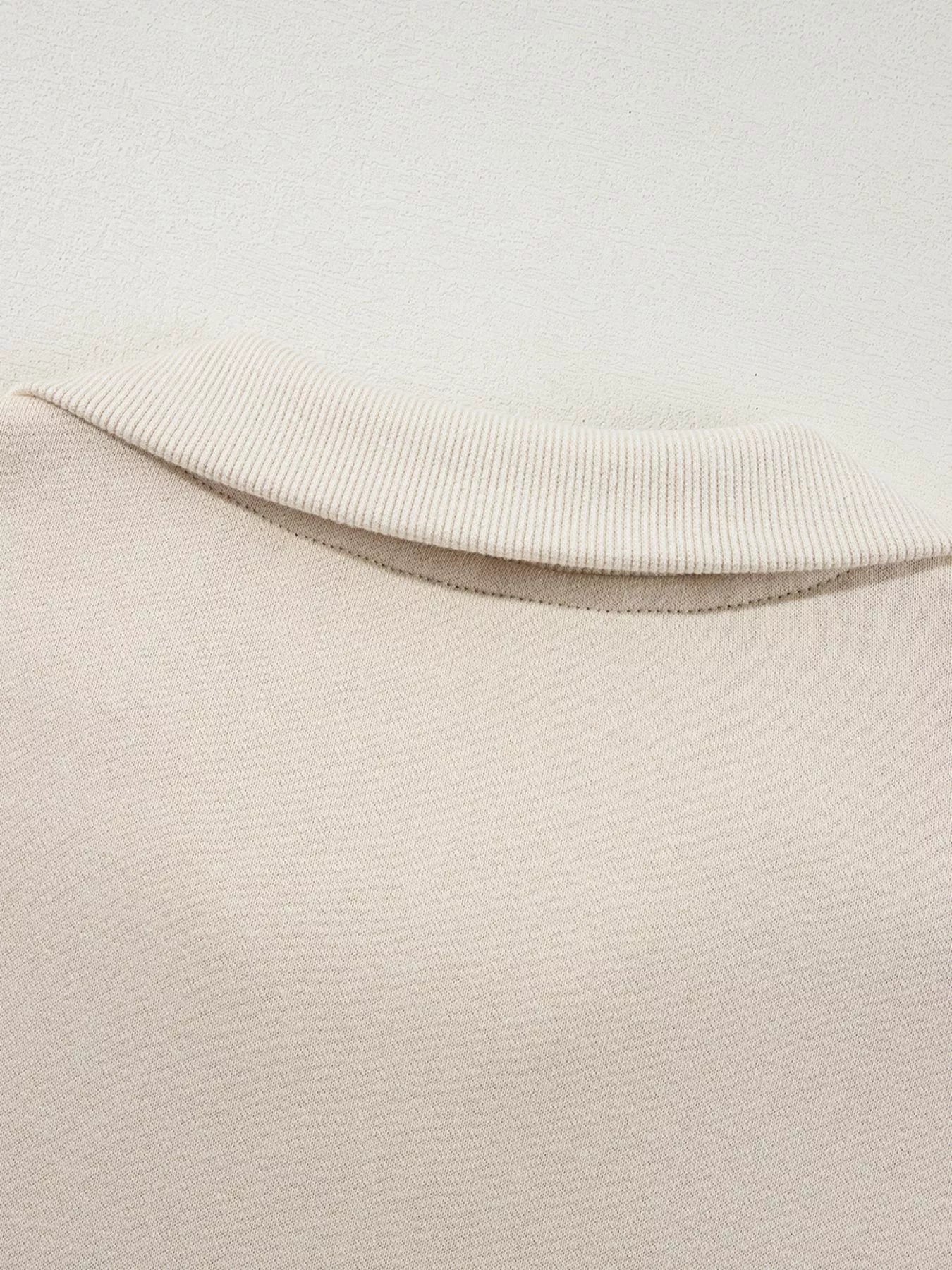 Drop Shoulder Zip Up Jacket and Drawstring Pants Active 2pcs Set