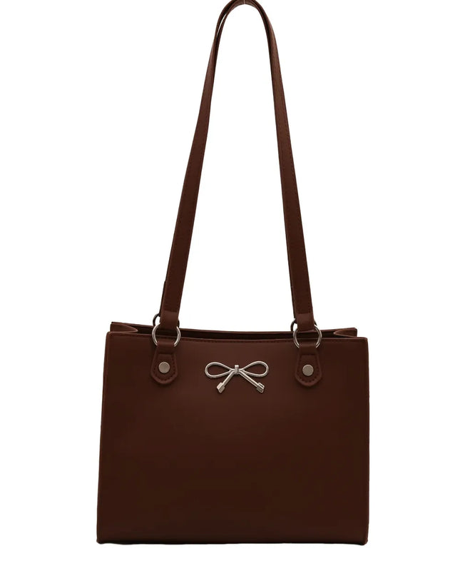 Bow PU Leather Shoulder Bag 