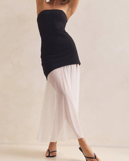 Layered Slit Tube Maxi Dress