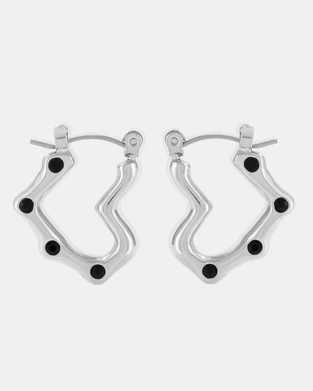 Stainless Steel Heart Earrings 