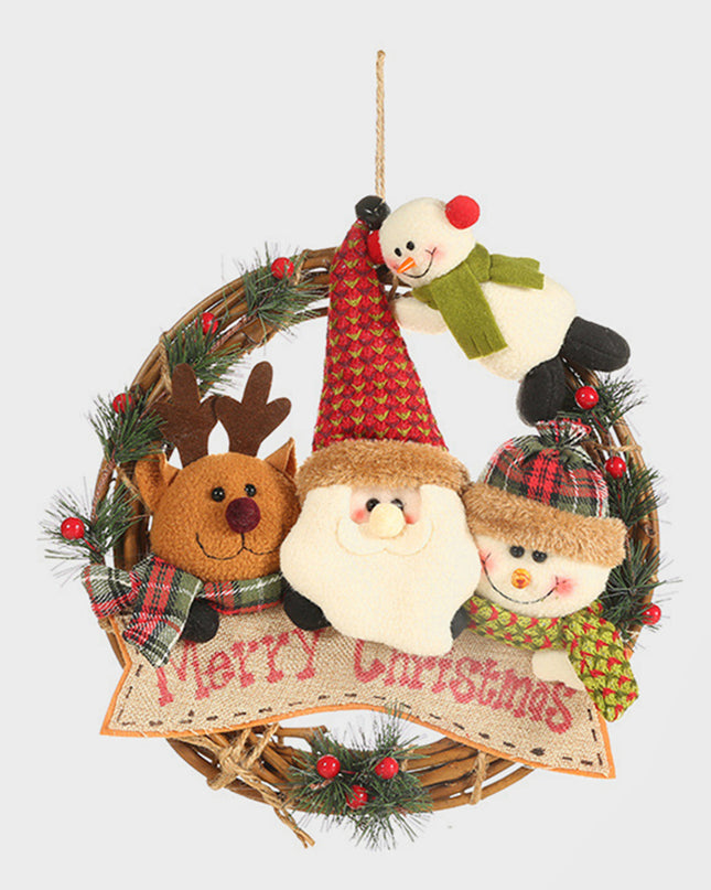 Christmas Doll Wreath Ornament Style A One Size