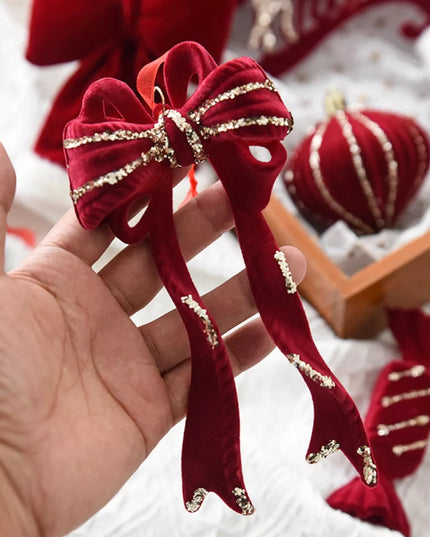 Christmas Velvet Hanging Ornament Style B One Size