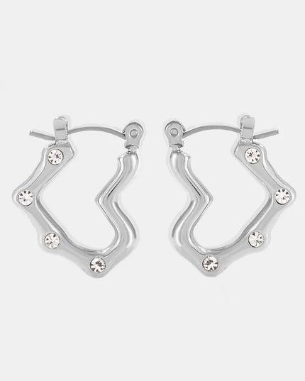 Stainless Steel Heart Earrings 