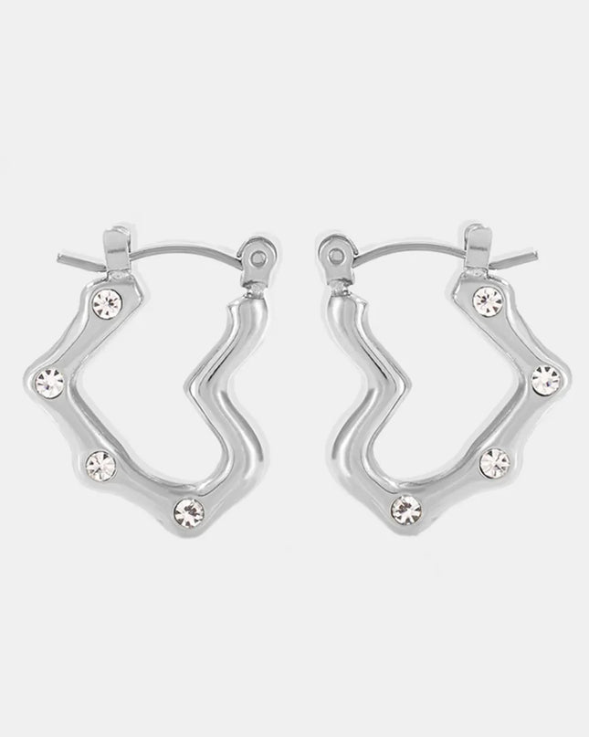 Stainless Steel Heart Earrings 