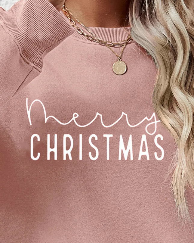 MERRY CHRISTMAS Dropped Shoulder Sweatshirt