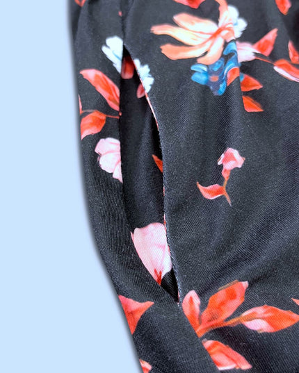 Double Take Printed Scoop Neck Sleeveless Buttoned Magic Dress with Pockets