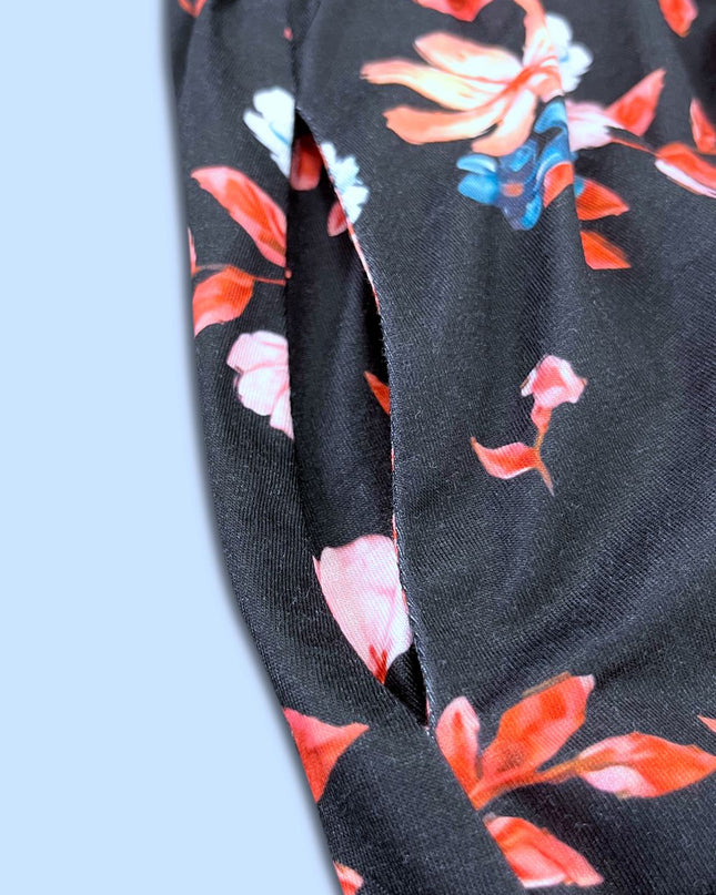 Double Take Printed Scoop Neck Sleeveless Buttoned Magic Dress with Pockets