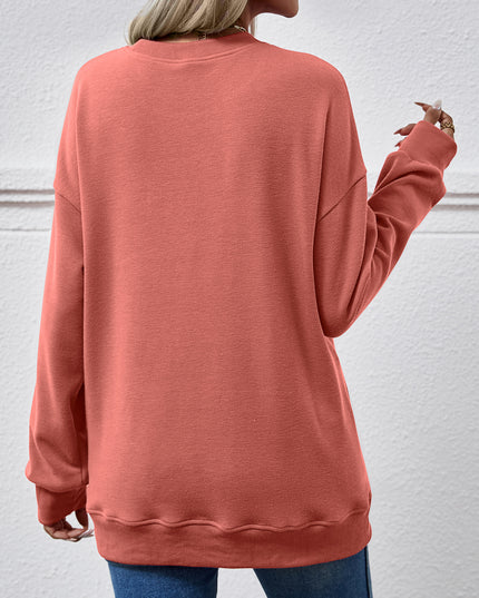 Dropped Shoulder Sweatshirt with Pockets