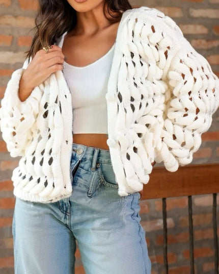 Crochet Button Up Cardigan