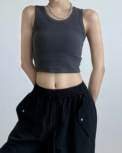 Ribbed Crop Tank Top