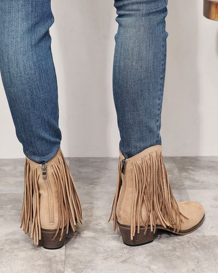 Legend Women's Fringe Cowboy Western Ankle Boots