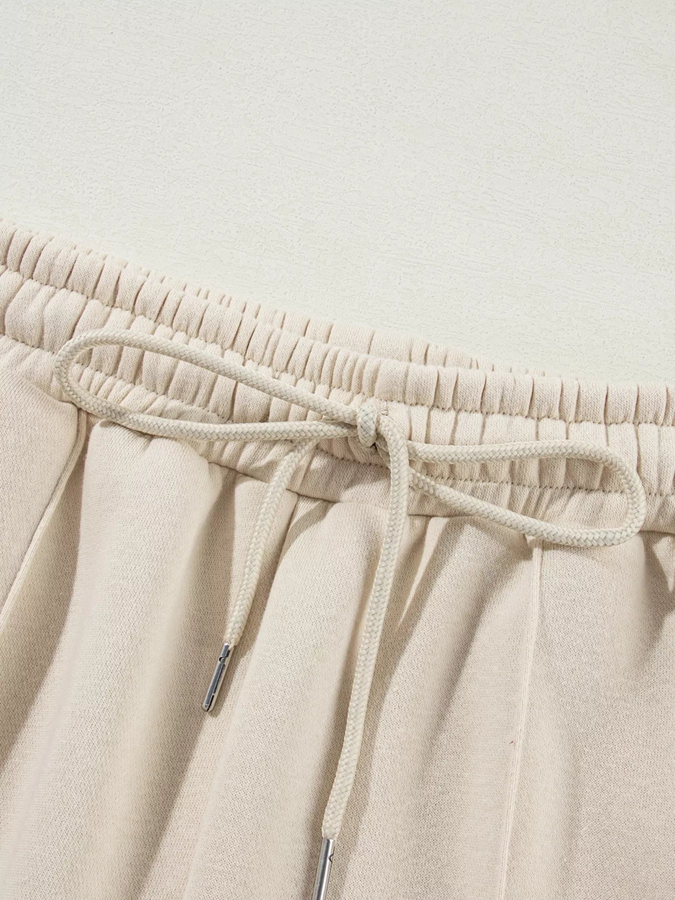 Drop Shoulder Zip Up Jacket and Drawstring Pants Active 2pcs Set