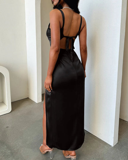 Split Lace Detail Cami Dress