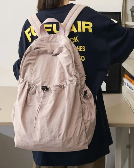 Drawstring Nylon Backpack Bag