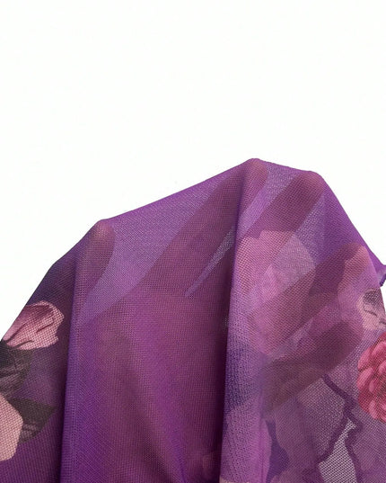 Floral Tie Front Flare Sleeve Blouse