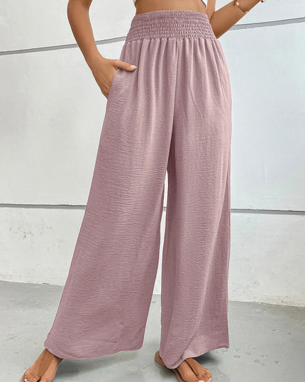 High-Waisted Wide Leg Pants Dusty Pink
