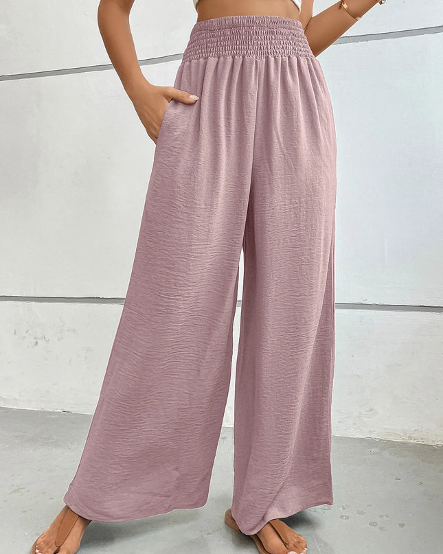 High-Waisted Wide Leg Pants Dusty Pink