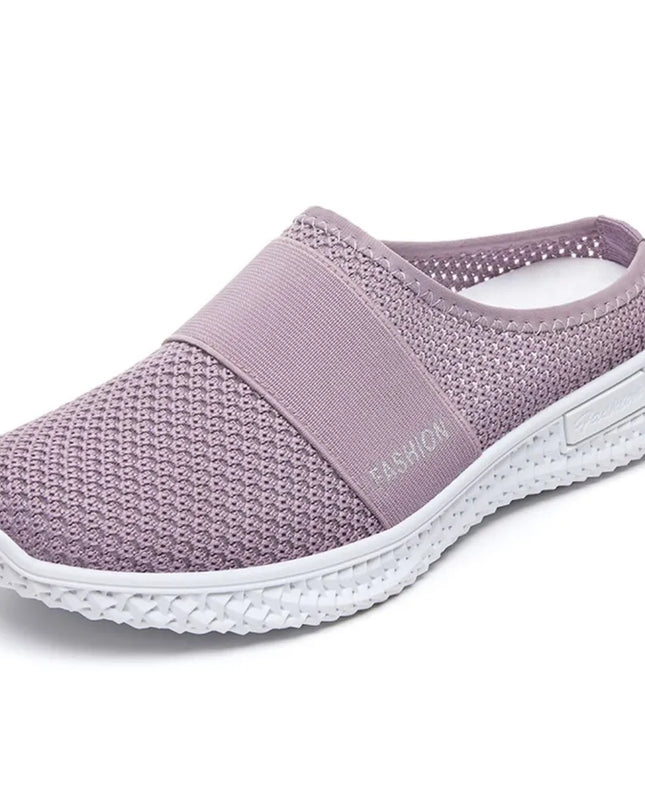 Round Toe Mesh Slip-On Sneakers