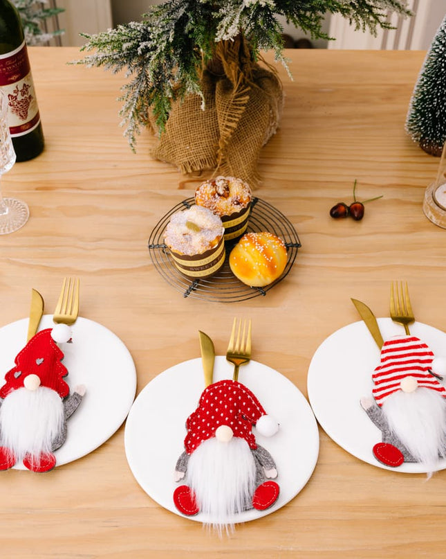 3-Piece Faceless Gnome Cutlery Holders