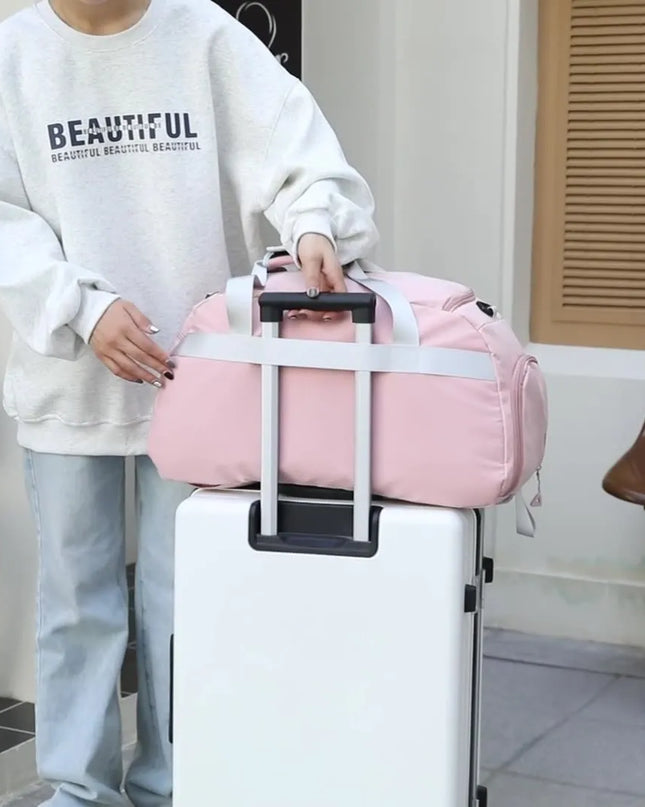 Contrast Nylon Travel Bag