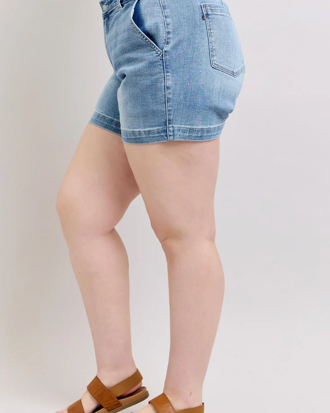 Judy Blue Plus Size High Rise Denim Shorts