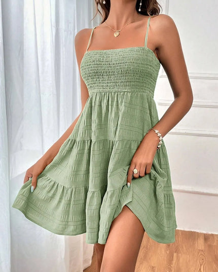 Smocked Tiered Cami Dress