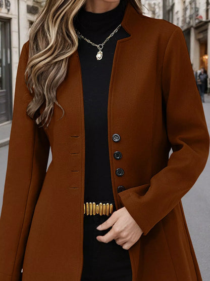 Button Up Long Sleeve Coat