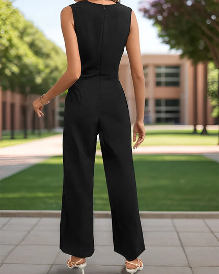 Perfee Sleeveless Jumpsuit with Pockets 